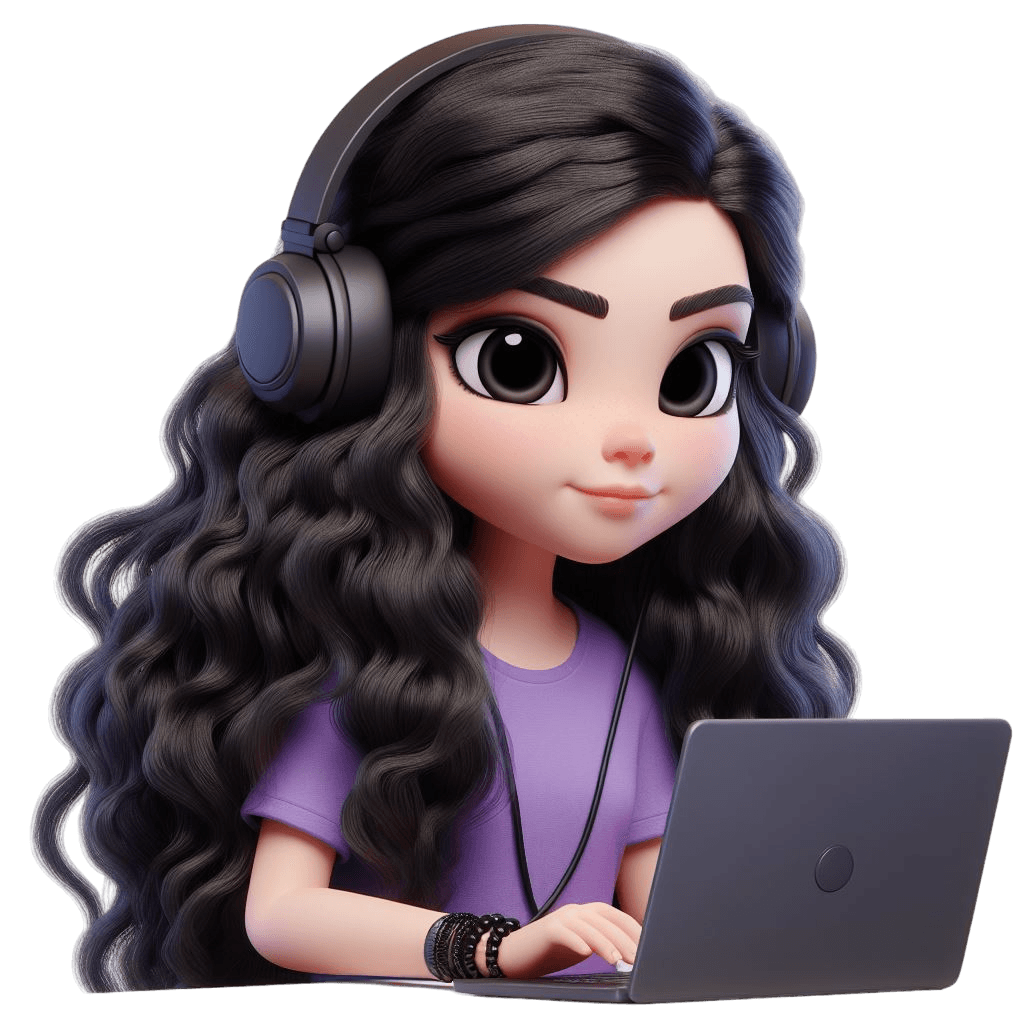 Um avatar inspirado em mim com uma animação para flutuar